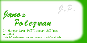 janos polczman business card